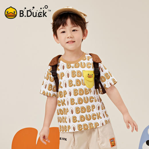 B.Duck小黄鸭童装夏季男童短袖T恤105-150 BF2501911 商品图2