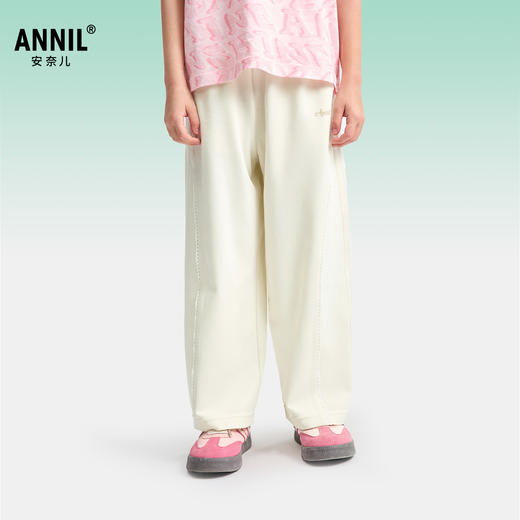 【软棉棉休闲裤】女童亲肤透气舒适裤子全腰单裤夏季新款安奈儿童装EG526214 商品图1