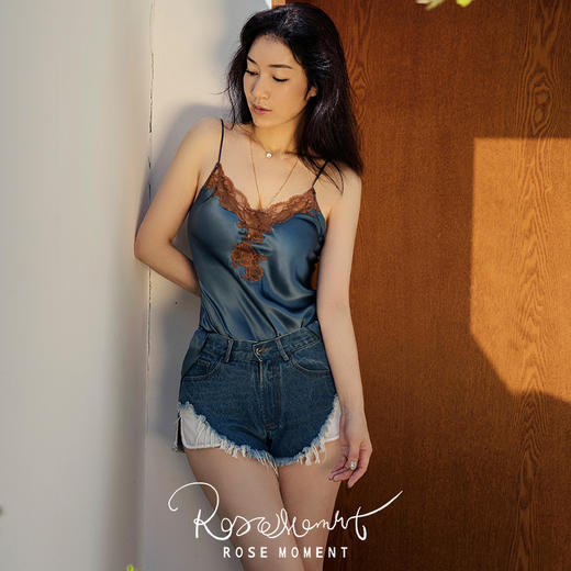 美的独一无二的灰蓝色真丝中裙 ZA82023 商品图2