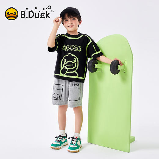 【冰感】B.Duck小黄鸭童装夏季男童短袖T恤105-150 BF2501055 商品图2