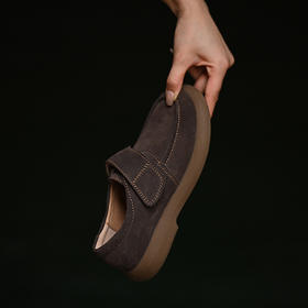 圆头复古文艺软皮休闲鞋！厚底勃肯鞋女款！2025四季一脚蹬乐福豆豆鞋