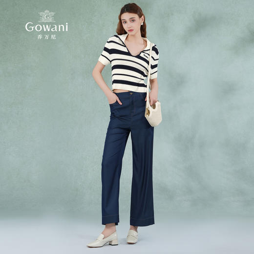 乔万尼夏款休闲裤天丝牛仔经典百搭直筒裤EM2F712 商品图3