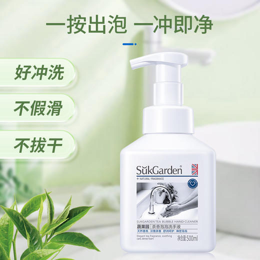 蔬果园 茶香泡泡洗手液(清新滋润型)500ml 商品图0