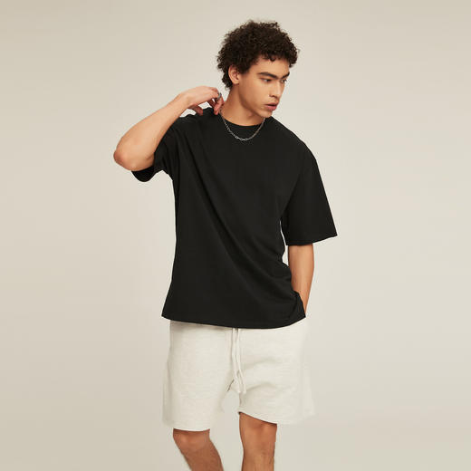 【品牌代工厂 99元/3件】致造zzao重磅男女纯棉纯色T恤 商品图3