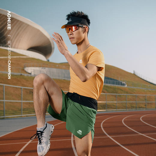 奥尼捷男士腰包式运动短裤平角内衬速干透气超舒适运动短裤跑步越野速干短裤FM5226 商品图1