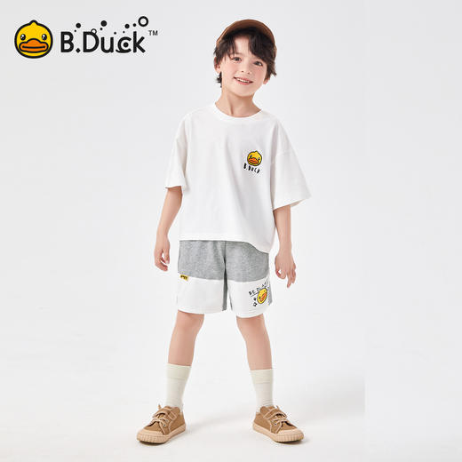 【冰感】B.Duck小黄鸭童装夏季男童针织五分裤105-150 BF2552015 商品图2