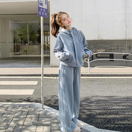 裁缝学苑AQ452连帽卫衣套装纸样女装运动上衣阔腿裤两件套打板样板 商品图2