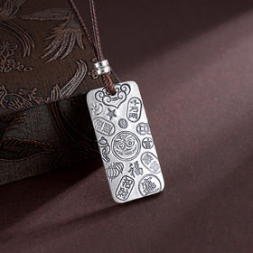 子佩集S999银【八方福源】套链【E229】纯银项链2503