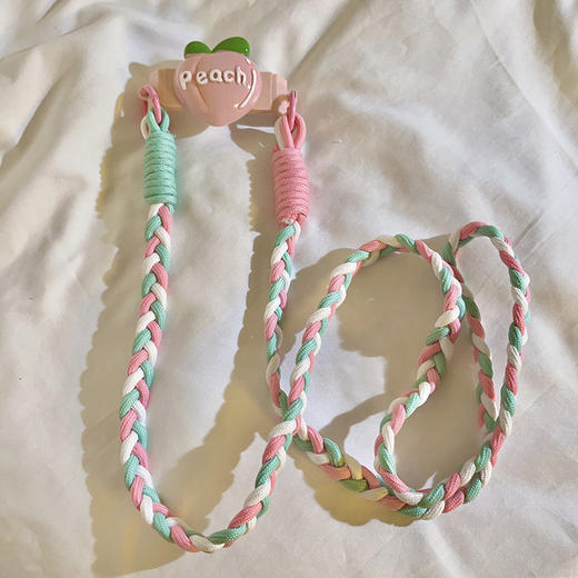 【小清新彩色花朵背夹】编织侧挂背带式通用手机壳 斜跨手机链户外挂脖  商品图14