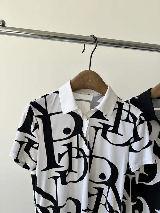 25新款，Ping速干冰感T，韩国🇰🇷客供牛奶丝面料，冰冰凉凉的，舒服透气，弹力超好👍，黑白拼色色印花，高级显瘦！ 商品图3