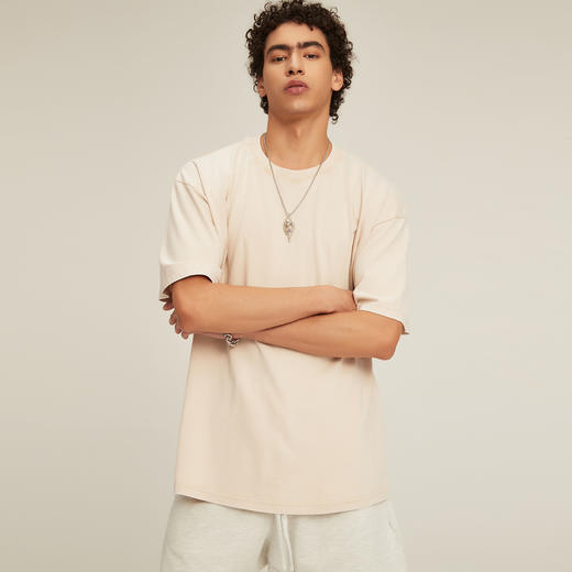 【品牌代工厂 99元/3件】致造zzao重磅男女纯棉纯色T恤 商品图2