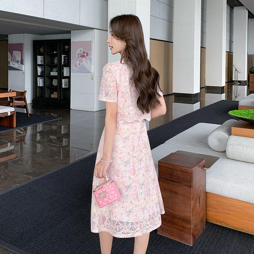 奢姿大码女装2025夏季减龄娃娃领连衣裙胖妹妹假两件拼接时尚裙子9952890358【1】 商品图3