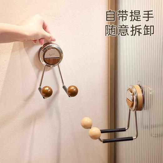 爆款原木挂钩  吸盘入户客厅玄关置物架子  装饰品挂车钥匙 商品图1