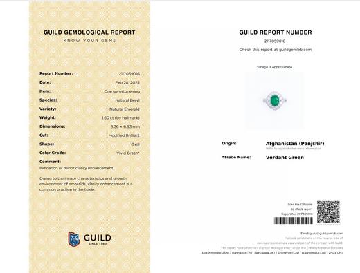 1.6ct刻面祖母绿戒指 商品图3