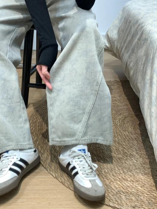 <曾小咸推荐> 复古扎染阔腿牛仔裤  商品图5