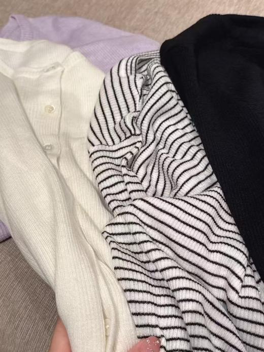 【门店同款】ENJOY春季韩系坑条细针开衫 160995289 商品图2