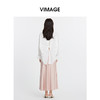 VIMAGE纬漫纪垂坠缎面高腰显瘦高级感百搭纯色半身裙夏季新款VB2406302 商品缩略图12