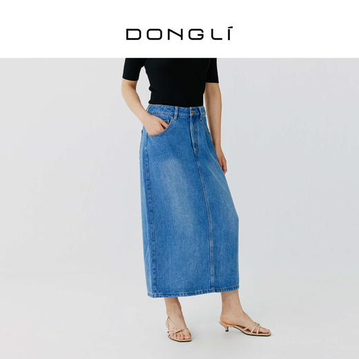 东黎 • 岛屿假日—呼吸牛仔裙 100%莱赛尔女士春夏重磅天丝直筒半裙 5325 商品图1