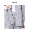 VIMAGE纬漫纪亚麻时尚摩登舒适灰色休闲宽松直筒短裤2025夏季新款V2305930 商品缩略图1