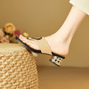 【预售5天】轻盈舒适~春夏季新款方头夹趾气质中跟凉拖鞋MBJR&9212 商品缩略图1