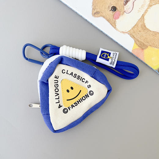 【潮流新款多巴胺旅游彩色小书包】可爱笑脸零钱包 带手提绳耳机套网红  商品图8