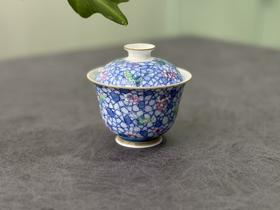 【家有好器】景德镇青花手绘满花斗彩内绘描金盖碗《万花筒》