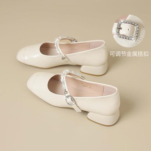 ZHR方头玛丽珍鞋女2025新款网红时尚浅口单鞋女韩版舒适ins小皮鞋 商品图3