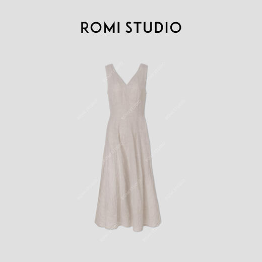 ROMI STUDIO“优雅随性”简约百搭无袖背心中长款连衣裙421L9051 商品图0