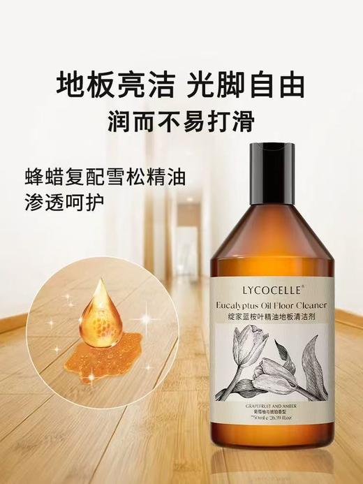 地板超级亮堂！绽家地板清洁剂 去污抑菌 750ml 商品图1