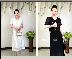 54B107时尚气质款假两件连衣裙