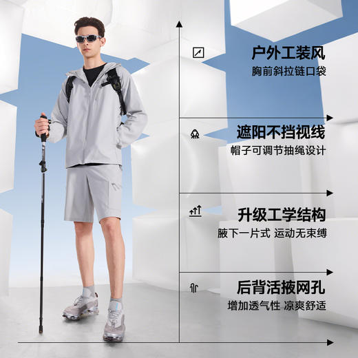 素湃冰壳外套疏水抗污轻薄原纱凉感防晒春夏男女防紫外线防晒衣 商品图1