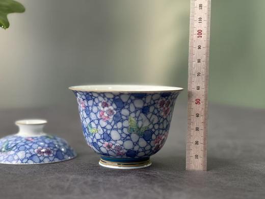 【家有好器】景德镇青花手绘满花斗彩内绘描金盖碗《万花筒》 商品图3