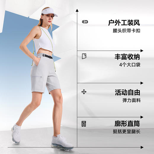 素湃冰壳凉感短裤夏季户外疏水抗污耐磨薄款凉感防晒五分裤男女款 商品图1