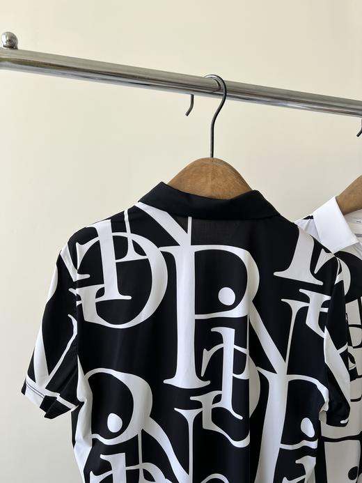 25新款，Ping速干冰感T，韩国🇰🇷客供牛奶丝面料，冰冰凉凉的，舒服透气，弹力超好👍，黑白拼色色印花，高级显瘦！ 商品图6