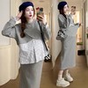 【孕味秒杀专属】孕妇装哺乳期假两件长袖上衣时尚设计感显瘦托腹半身裙两件套可外穿春夏季M-2XL 商品缩略图2