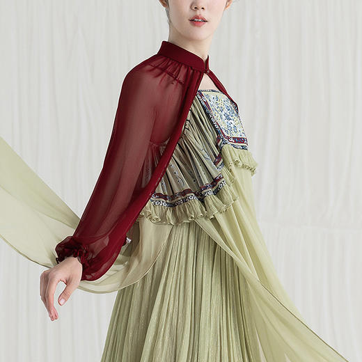 【林栖设计小店】桑蚕丝披肩国风盘扣新中式气质2025夏季新品花边真丝衫女1952050 商品图1