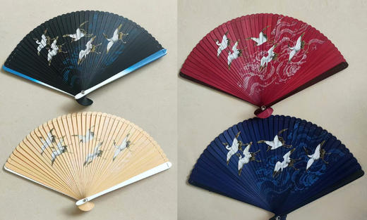 竹扇仙鹤/小牡丹°（图案颜色随机） 商品图0