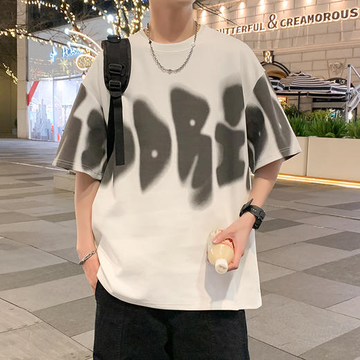 【DYY】大依优型大码圆领短袖T恤夏季加肥加大肥佬休闲宽松透气弹力男装上衣潮款 商品图2