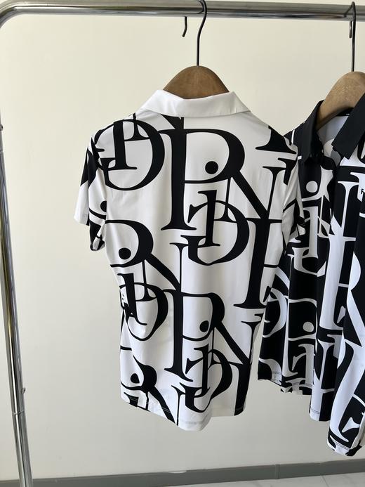 25新款，Ping速干冰感T，韩国🇰🇷客供牛奶丝面料，冰冰凉凉的，舒服透气，弹力超好👍，黑白拼色色印花，高级显瘦！ 商品图8