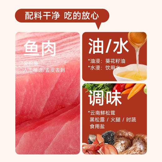 非常鱼块经典4合一口味金枪鱼罐头组合85g*4罐拌饭营养深海鱼优质蛋白 商品图2