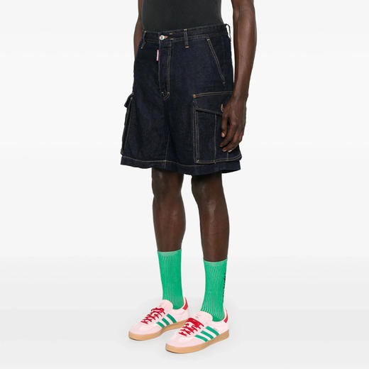 DSQUARED2 男士牛仔工装短裤 深蓝色 S78MU0064 S30825 470 商品图1