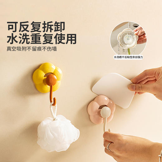 摩登主妇吸盘挂钩免打孔强力承重厨房卫生间门后壁挂真空无痕粘钩 商品图2