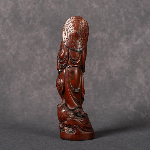 民国 黄杨木雕渔翁人物像 商品图3