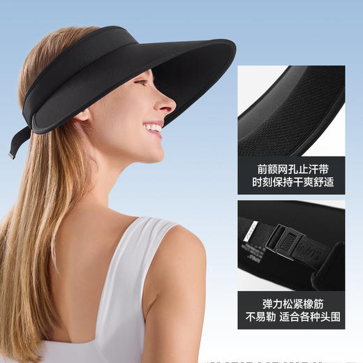 素湃Supield全波段专利防晒UPF1800+防紫外线遮脸户外空顶太阳帽 商品图4