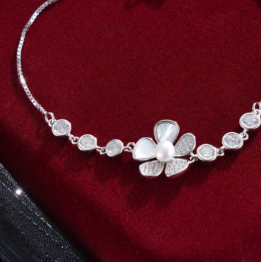 子佩集S925银珍珠手链【SL070109】纯银2503 商品图3