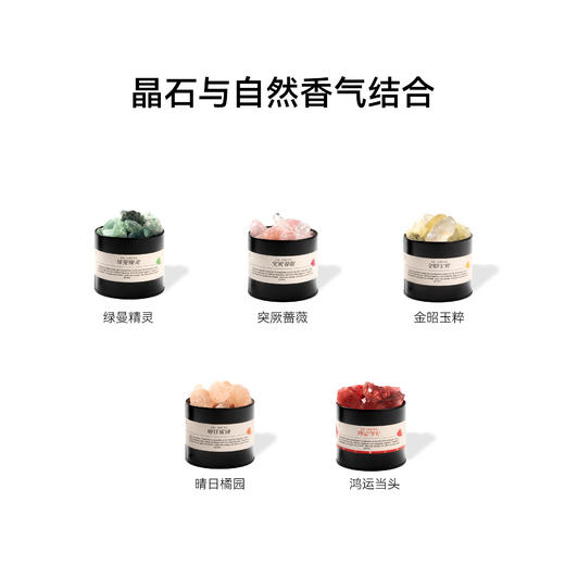 晴日橘园 | 宋氲晶石扩香套装 天然橙晶石与自然香气结合（礼盒中赠送随野茶香调精油和木质香调精油） 商品图2