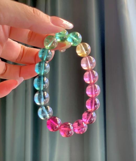 11mm-12mm单圈渐变彩虹碧玺手串 商品图1