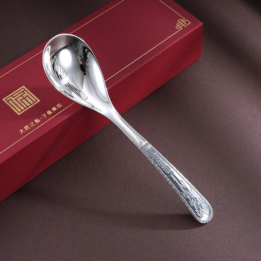 子佩集S999银【竹报平安】勺子摆件【BX0090128】纯银2503 商品图4