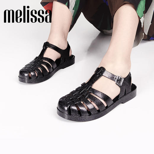 Melissa/梅丽莎 女夏季编织镂空平底单鞋成人凉鞋果冻配色33520 商品图3