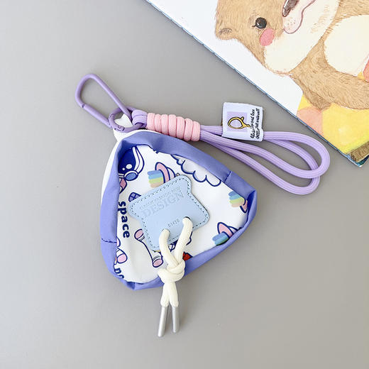 【潮流新款多巴胺旅游彩色小书包】可爱笑脸零钱包 带手提绳耳机套网红  商品图10